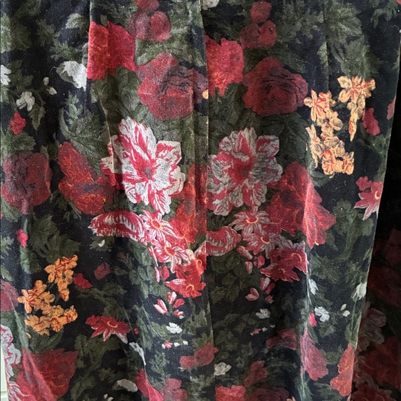 Haberdashery by personal Vintage sz 10 Floral Velvet Midi Skirt euc - Picture 7 of 8
